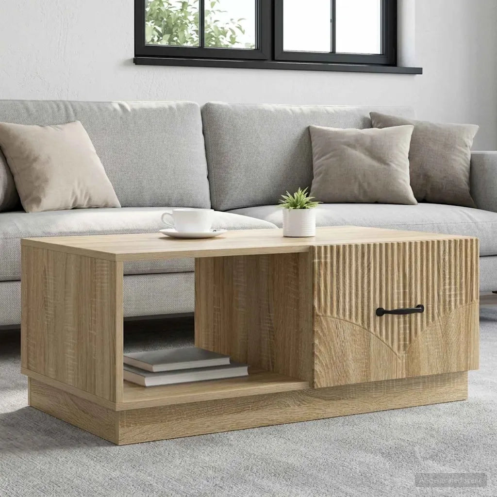 Tavolino da salotto Rovere Sonoma 90 x 50 x 37 cm 895417