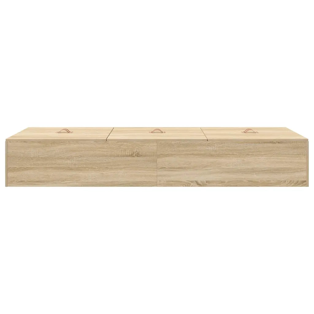 Struttura letto con contenitore Rovere Sonoma 90 x 200 cm 3335343
