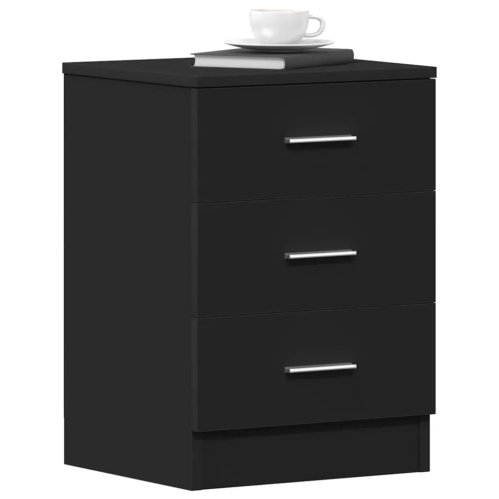 Comodino Nero 38x35x56 cm in Truciolato cod mxl 52547