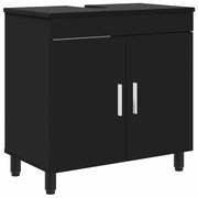 Mobiletto da Bagno | Armadio da bagno Nero 60 x 35 x 60 cm Legno ingegnerizzato