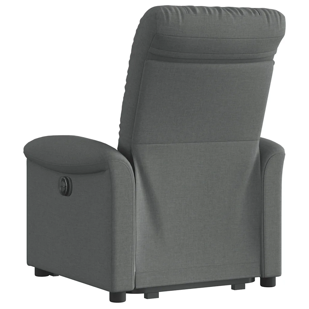 Poltrona Alzapersona Reclinabile Grigio Scuro in Tessuto 3303255