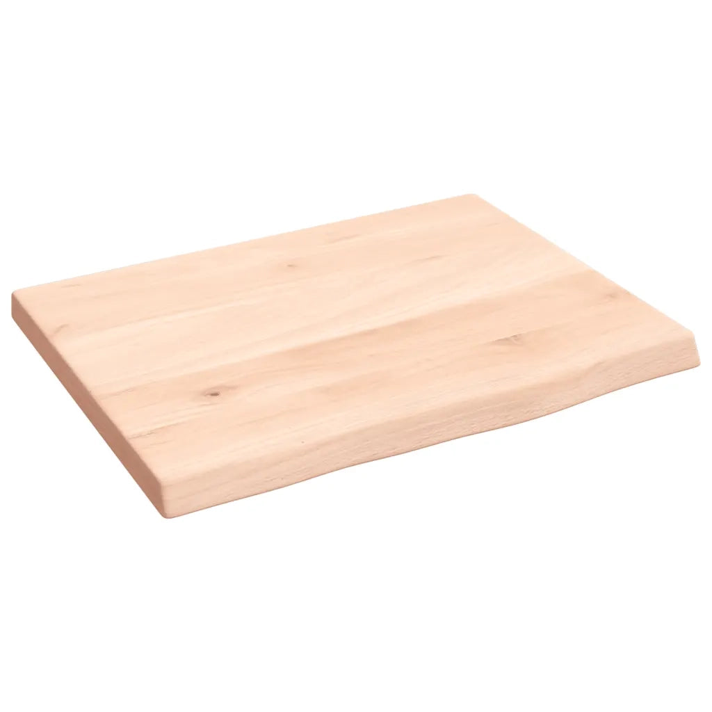 Piano Bagno 40x30x2 cm in Legno Massello Non Trattato