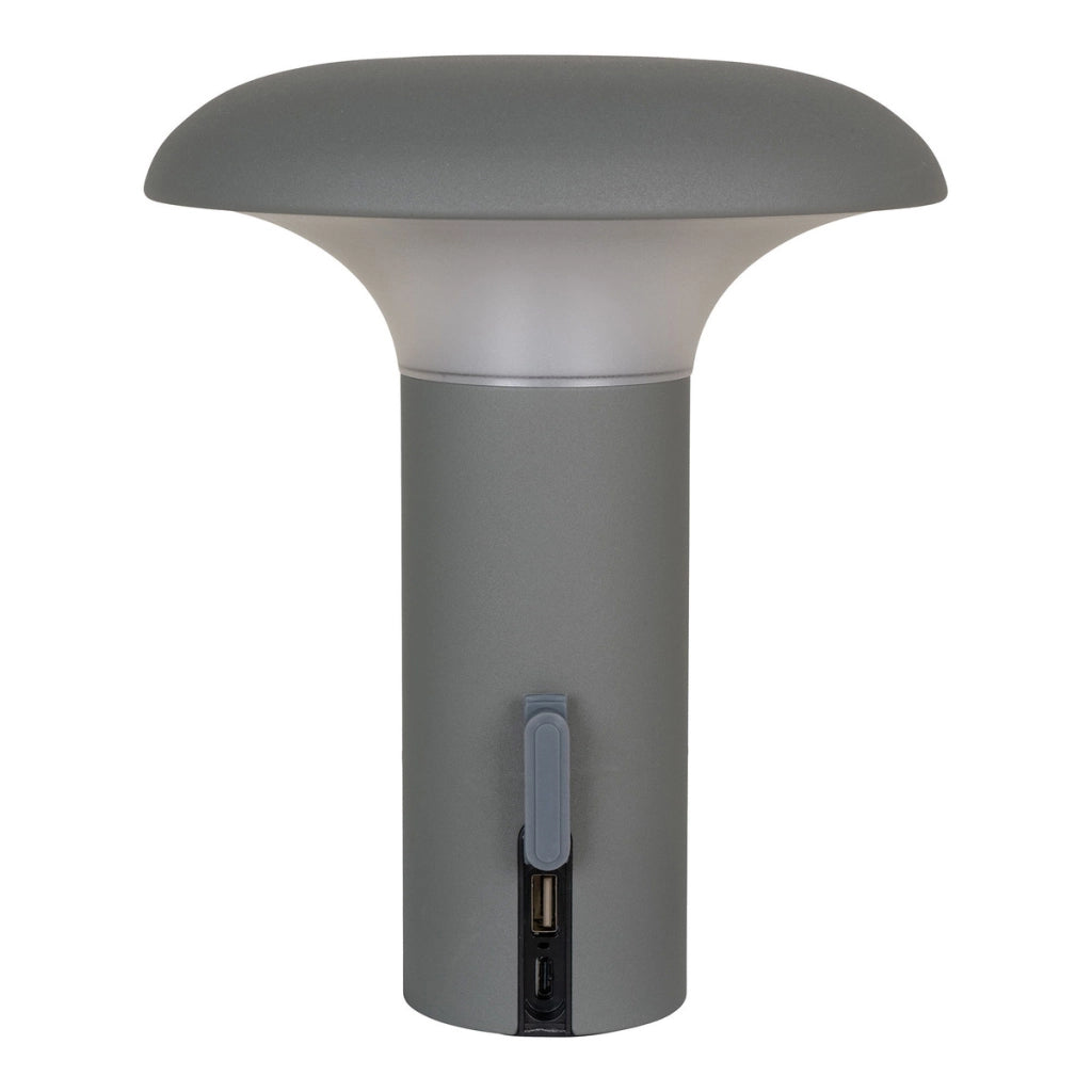 Lampada da Tavolo Ramsey, Grigio, Plastica, 17x17x21 cm