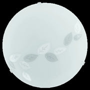 PLAFONIERA MARS 1 LUCE VETRO CON FOGLIE - EGLO 80264