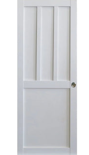 Porta scorrevole per officina rivestita di bianco, larghezza 73 + 2 conchiglie