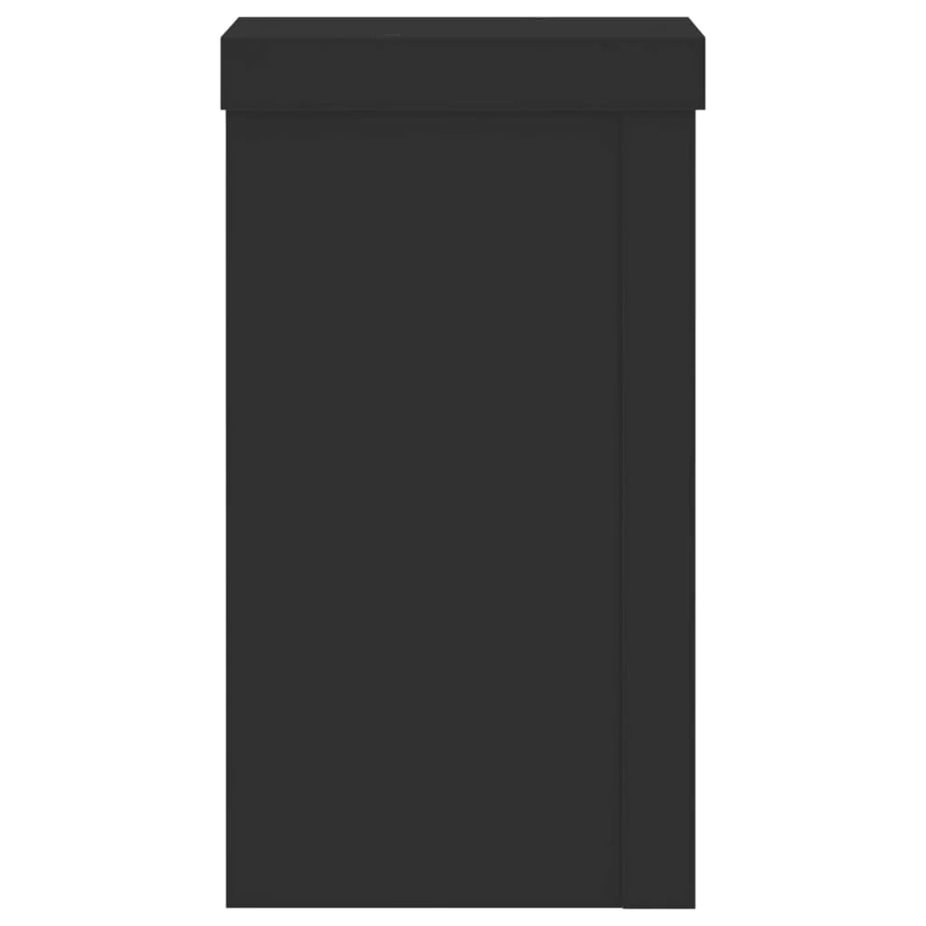 Portavasi mobili per fiori set da 2 10 x 10 x 18 cm legno ingegnerizzato nero 02_0045262