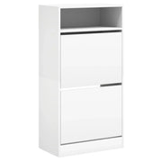 Scarpiera mobile contenitore per scarpe mobile per ingresso/corridoio/soggiorno 60 x 34 x 116 cm legno ingegnerizzato bianco 02_0021480