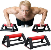 Sostegno per sollevamento - Base antiscivolo - Portatile - Capacità di carico 110 kg - Maniglie - Attrezzo per calisthenics - Parallette