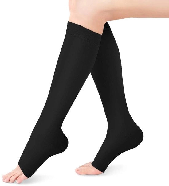Compressori per vene 20-30 mmHg - Calze compressivi elastici - Supporti per varici - Calze compressivi per gonfiore - Ausilio per la circolazione sanguigna - 1 Paio
