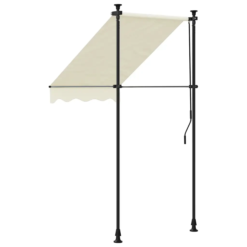 Tenda da Sole Retrattile Crema 100x150 cm in Tessuto e Acciaio 368743