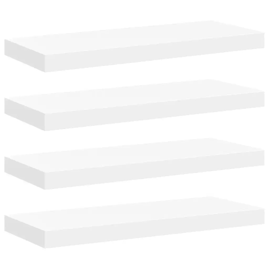 Scaffali a Parete 4 pz Bianco 60x23,5x3,8 cm in MDF cod mxl 51690
