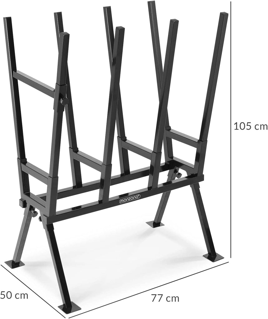 Cavaletto per Tagliare Legna 77x50x105cm 400 kg capacità di carico con Staffa di bloccaggio Tagliare Legna Tagliare Tronchi