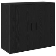 Credenza | Madia | Buffet da pranzo | Armadio da pranzo Rovere Nero 80 x 33 x 70 cm Legno multistrato