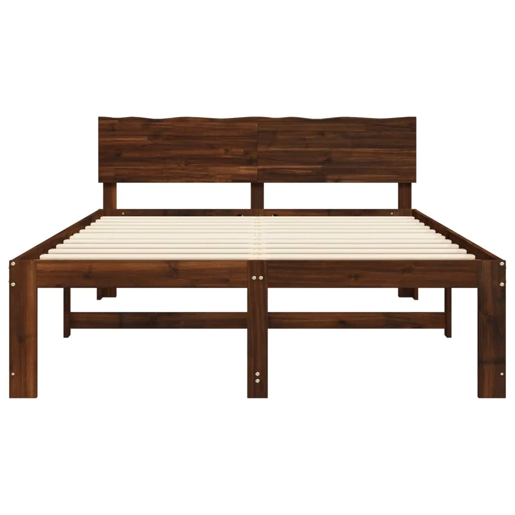 Letto matrimoniale con testiera ROSTOCK Marrone Scuro 903443