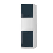 Mobile per forno da incasso Fame-Line Blu scuro lucido/Bianco 60 cm con ripiano aperto Vicco