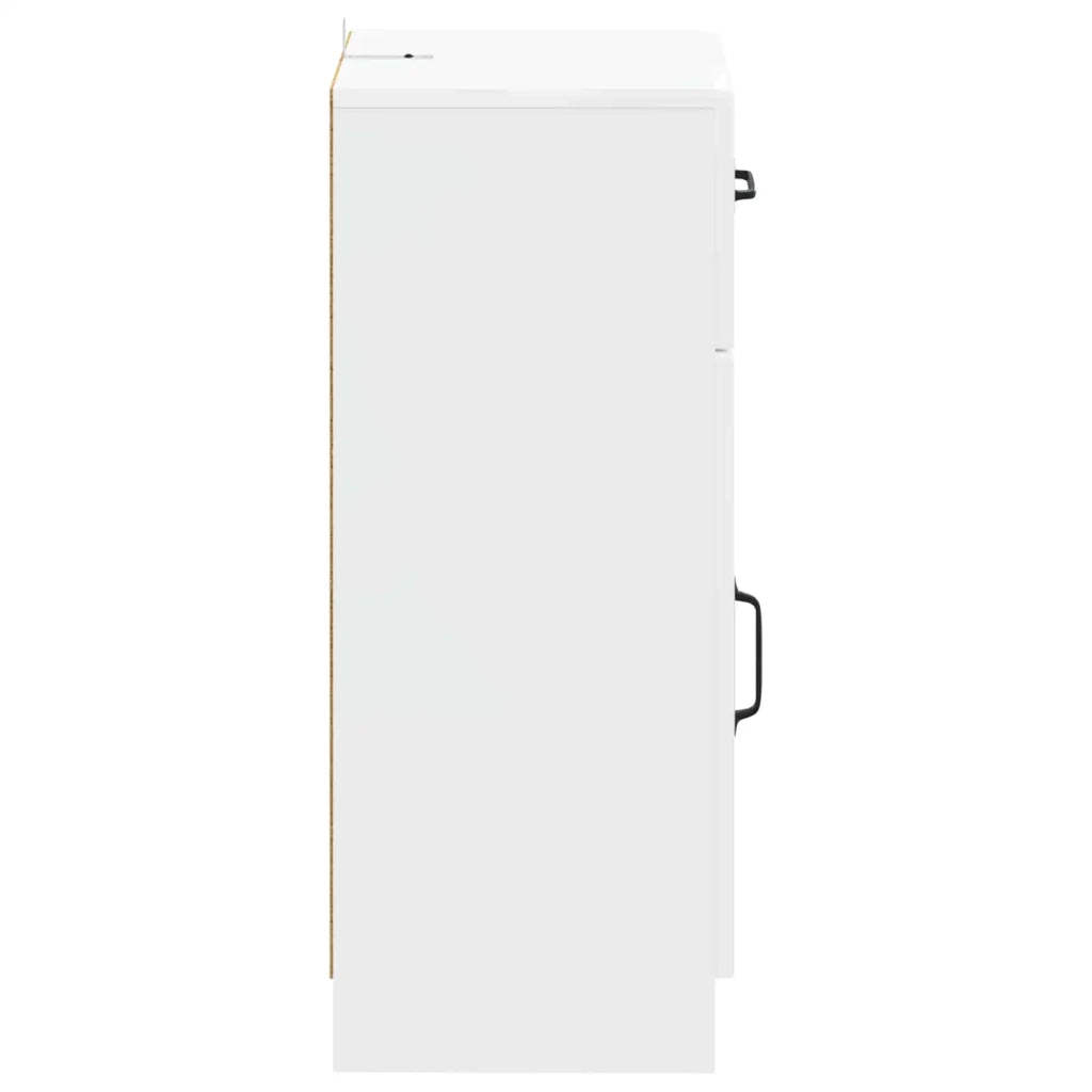 Mobiletto da Bagno UTRECHT Bianco Lucido 30 x 31 x 77 cm 897709
