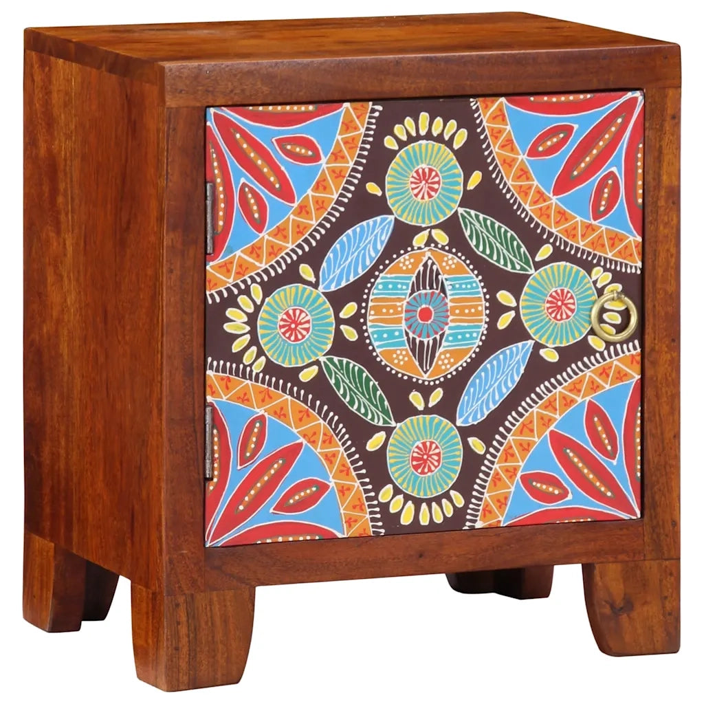 Comodino 40x30x45 cm in Legno Massello di Acacia