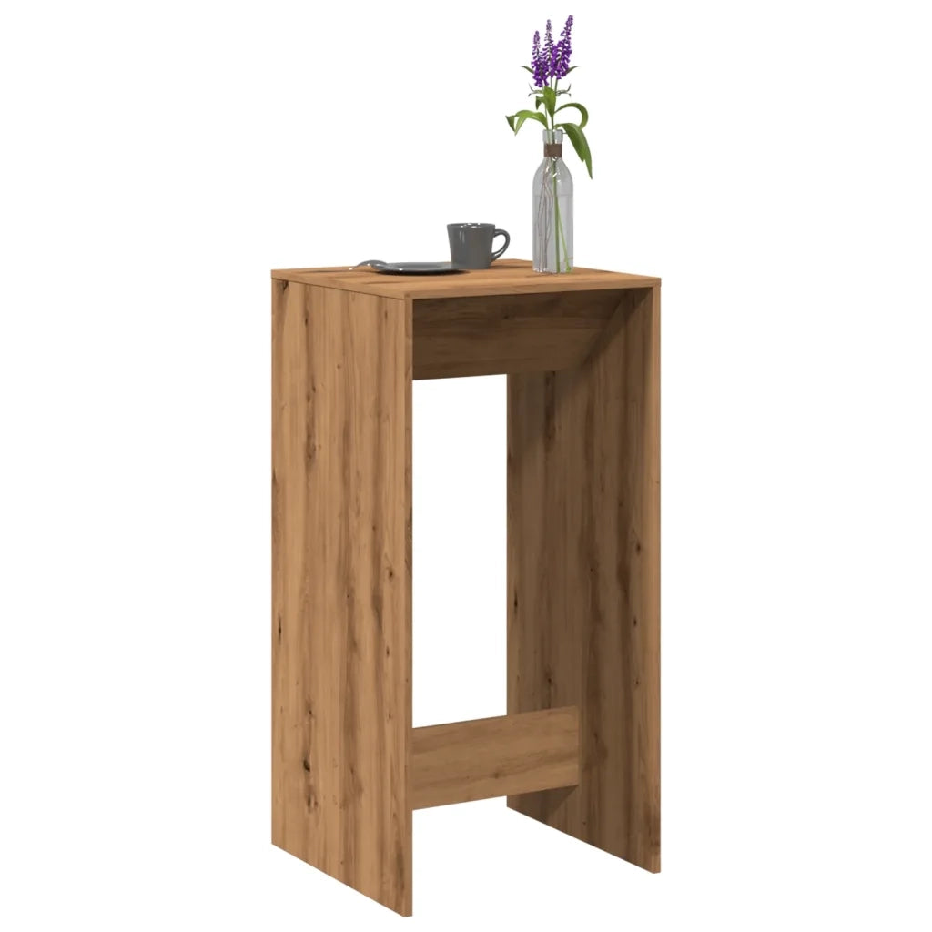 vidaXL Tavolo Bar Rovere Artigianale 51x50x103,5 cm Legno Multistrato