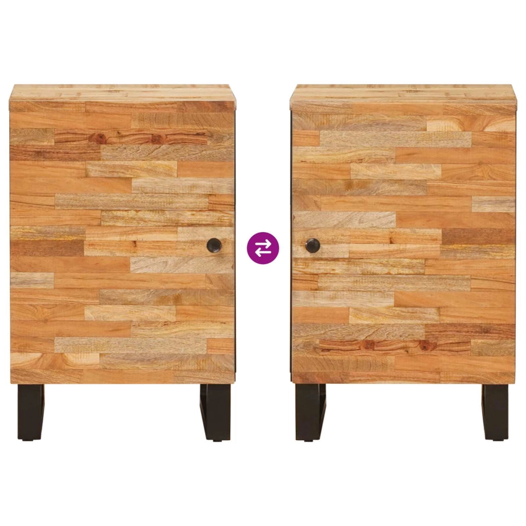 Mobiletto da bagno rettangolare moderno funzionale ed elegante 38 x 33 x 58 cm in legno di mango naturale 02_0057819