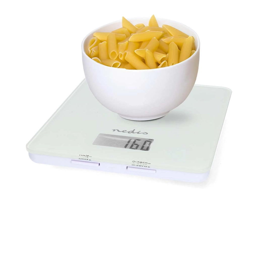 SmartLife Bilancia da cucina Bluetooth con display retroilluminato da 5 kg Bianco Nedis