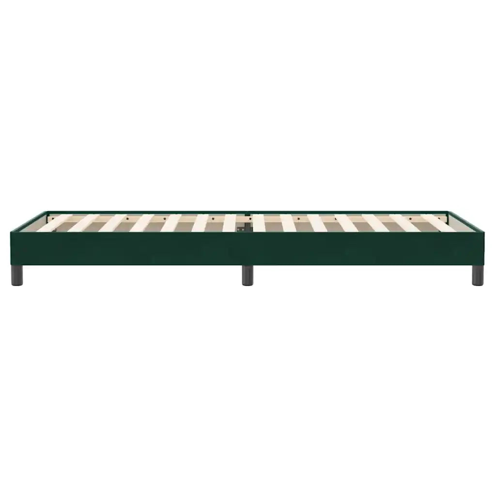 vidaXL Letto a Molle senza Materasso Verde Scuro 100x220 cm Velluto