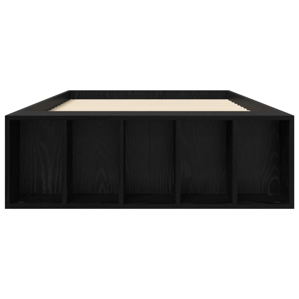 Telaio del letto con storage Rovere Nero 80 x 200 cm 3429563