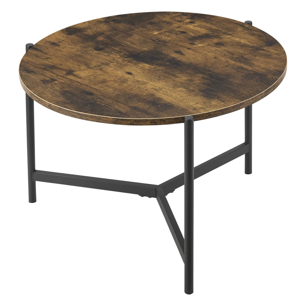 Tavolino rotondo 42 x 60 cm effetto legno scuro 03_0008494