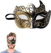 Maschera di Carnevale Veneta in Nero e Oro - Ideale per Halloween, Festa di Prom, Carnevale e altre Decorazioni di Costume da Festa