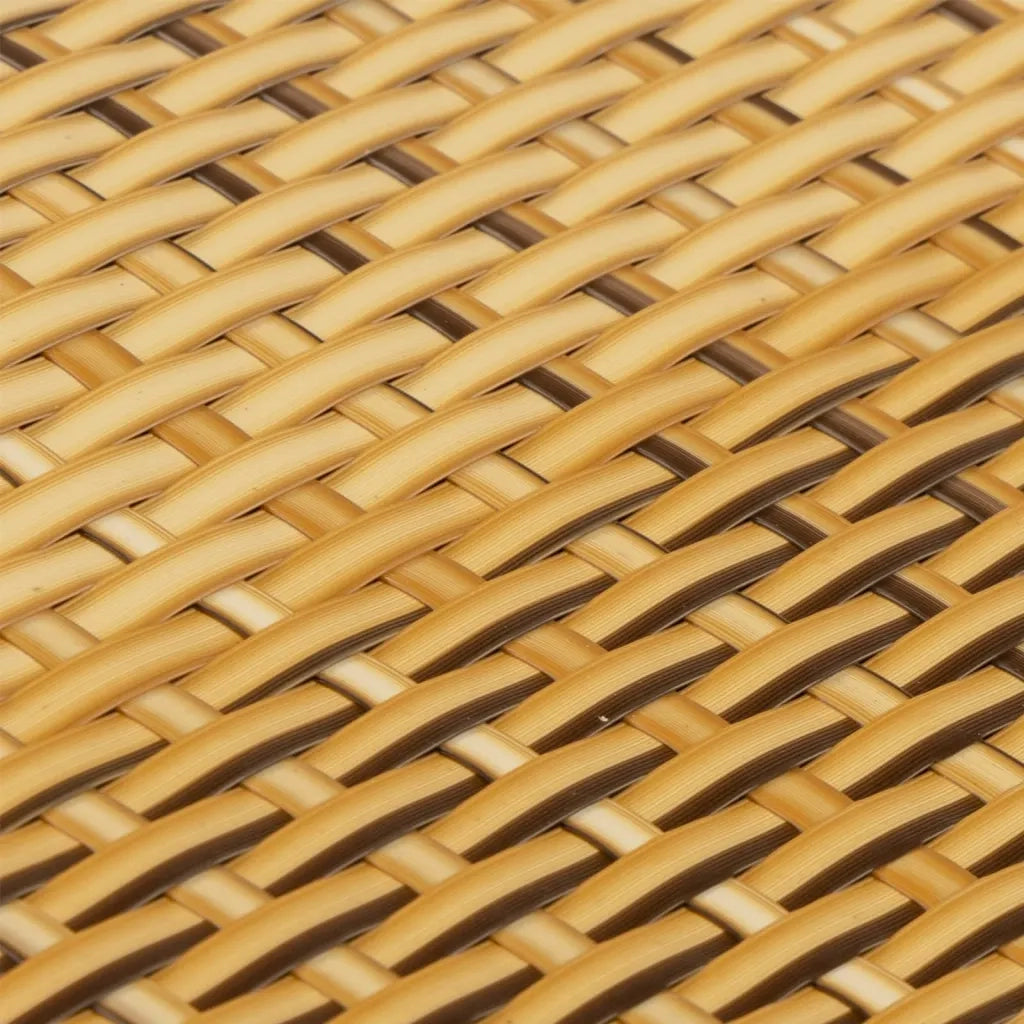 vidaXL Paravento da Balcone Marrone Chiaro 500x100 cm in Polyrattan
