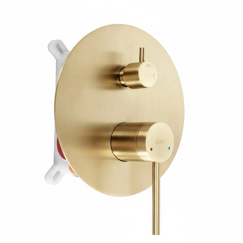 Set Doccia Da Incasso Rea Foss Clif Brush Gold + Box