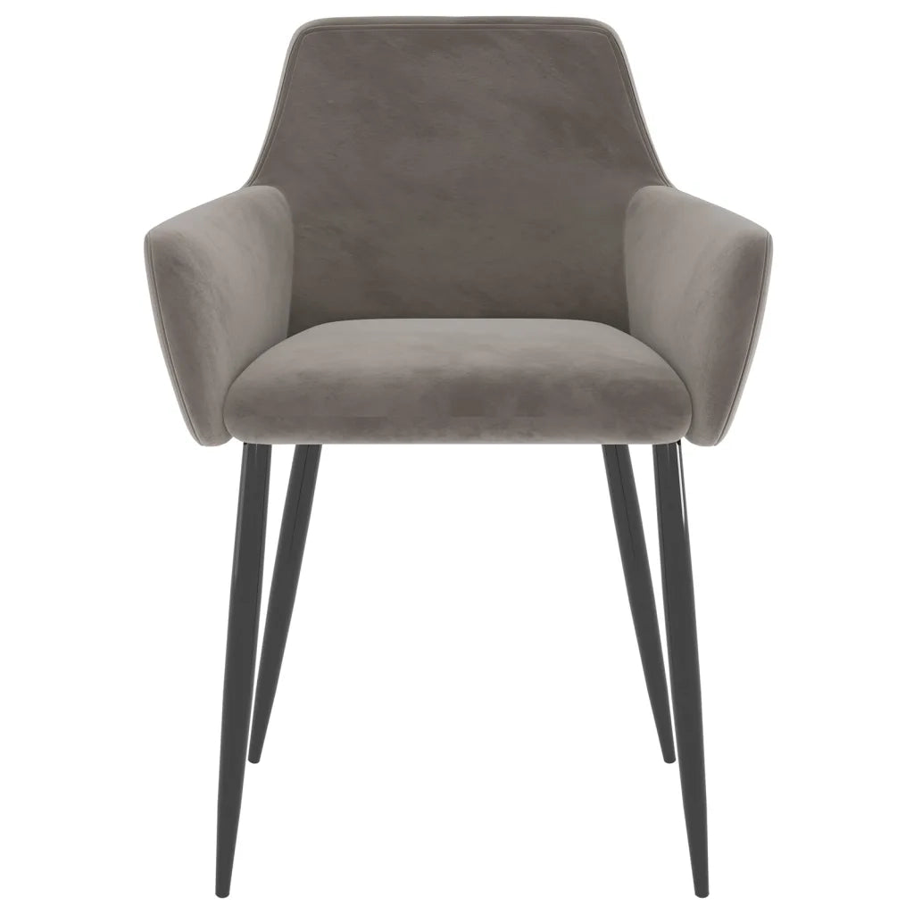 Sedie da Pranzo 2 pz Grigio Chiaro in Velluto 323104