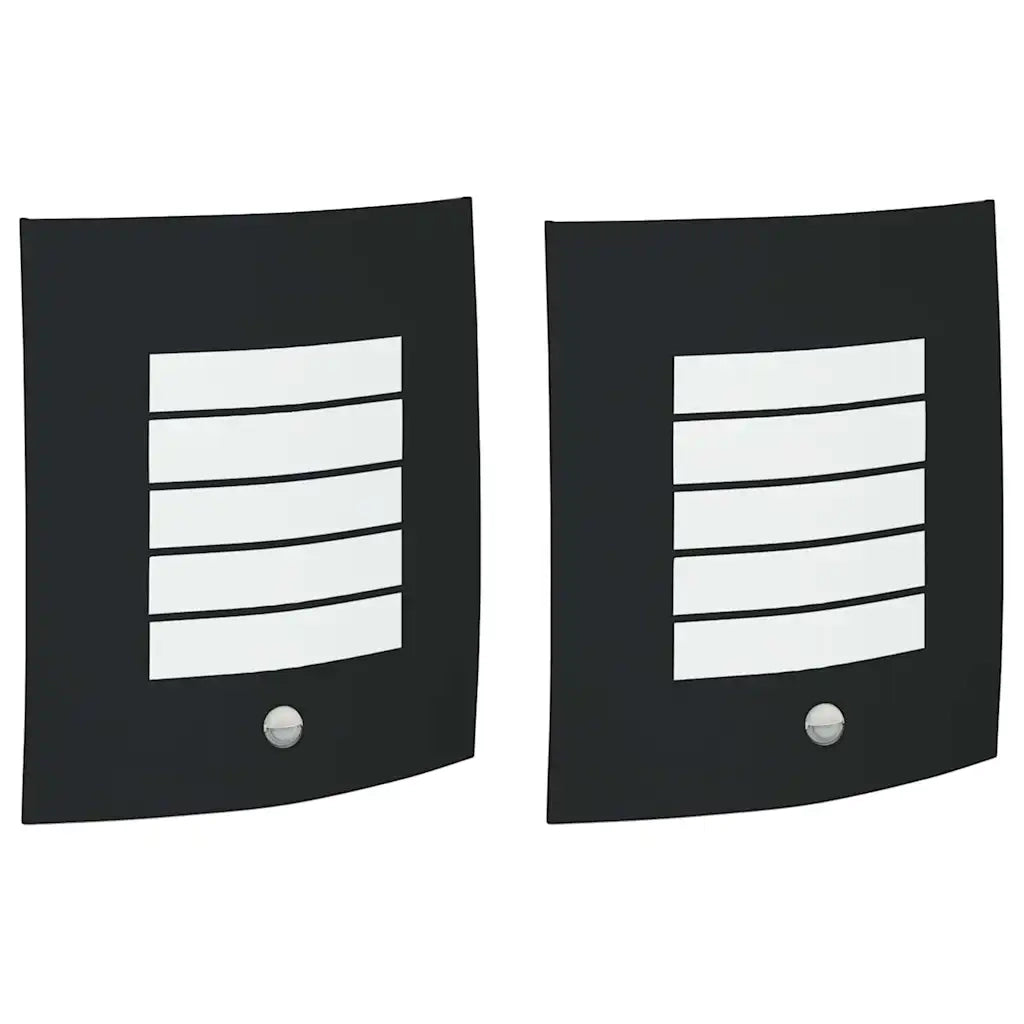 Lampada da Parete Esterna 2 pz Nero 23.5 x 9 x 26 cm CFW8098720