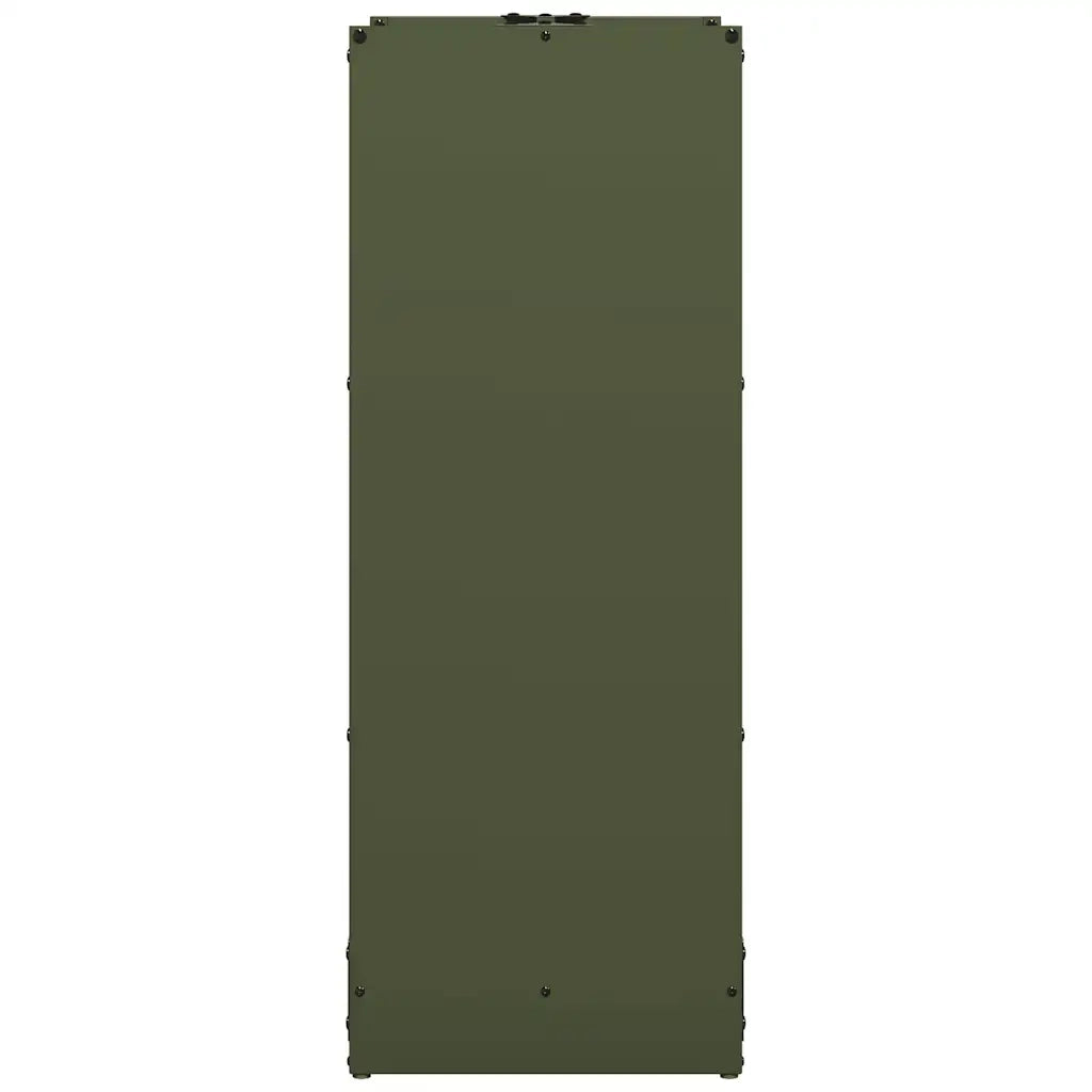Rastrelliera per Legna da Ardere Verde Oliva 40x30x80 cm