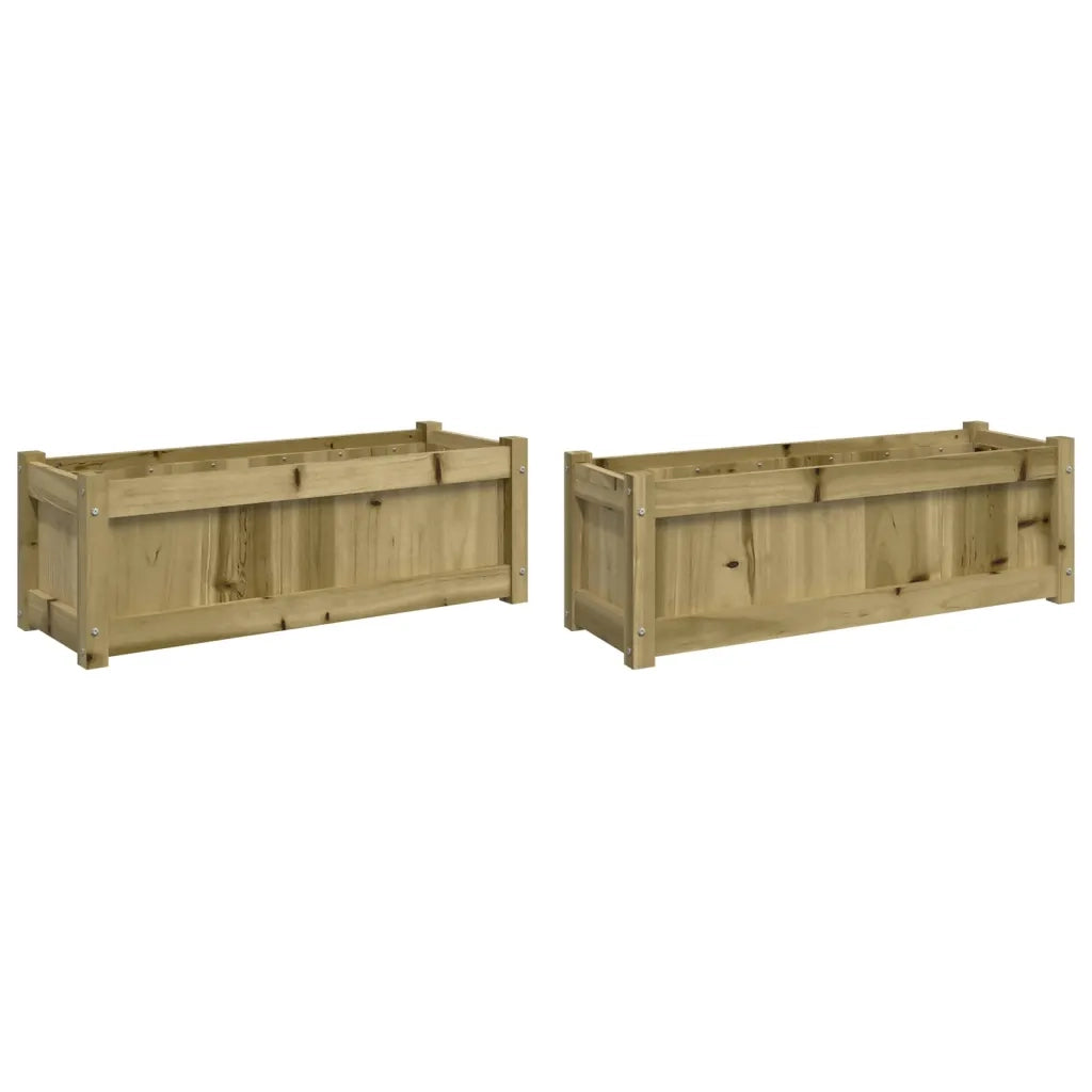 Fioriere da Giardino 2 pz in Legno di Pino Impregnatocod mxl 132543