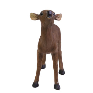 Base albero resina cerbiatto marrone cm 61x26xh63