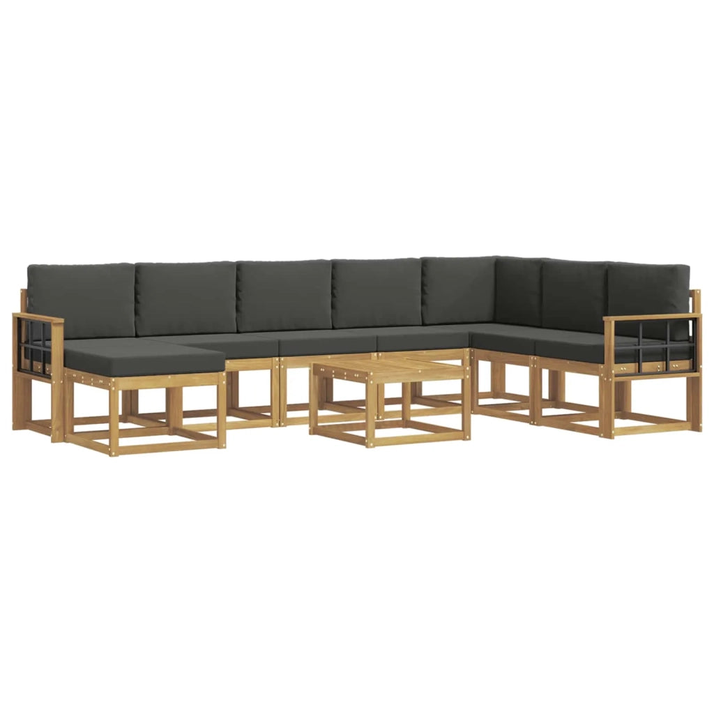 Set di divani da esterno con cuscino 9 pcs Bianco e Antracite 3388096