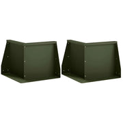 Muro di contenimento 2 pz 50 x 50 x 40 cm Acciaio Verde Oliva 8015178