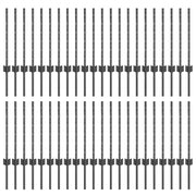 Palo della recinzione 44 pz Grigio 100 cm Acciaio CFW9815835