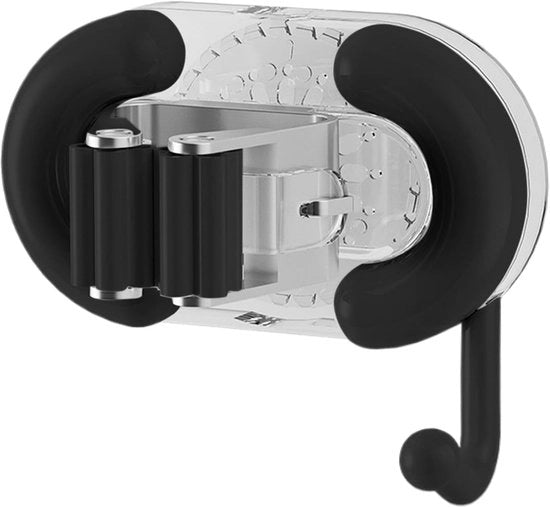 Aspiratore di Polvere con Fermo Aspiratore - Ospite per Aspirapolvere - Risparmio di Spazio - Elevata Potenza di Aspirazione - 7,3 x 7,9 cm - Nero