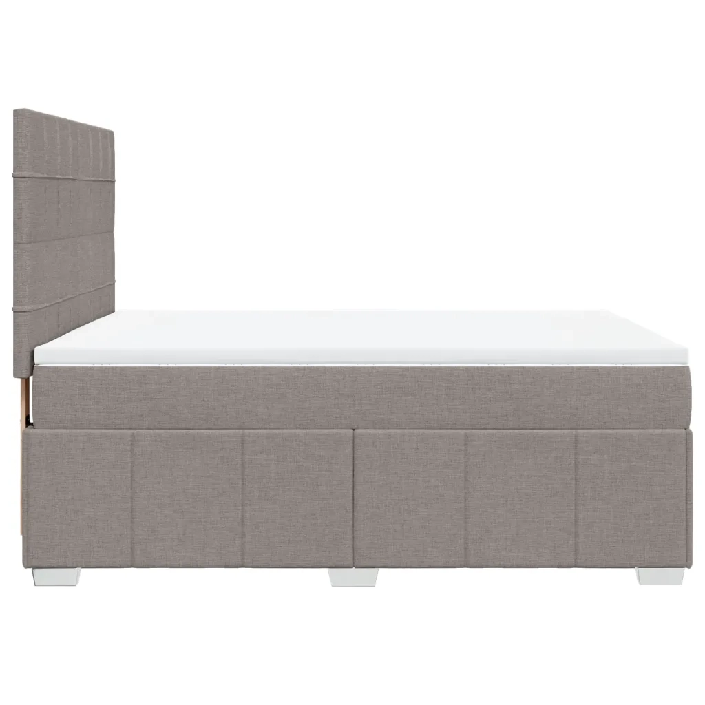 Giroletto a Molle con Materasso Tortora 140x200 cm in Tessuto