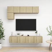 Set di Mobili TV 5 pz Rovere Sonoma in Legno Multistrato 3079008