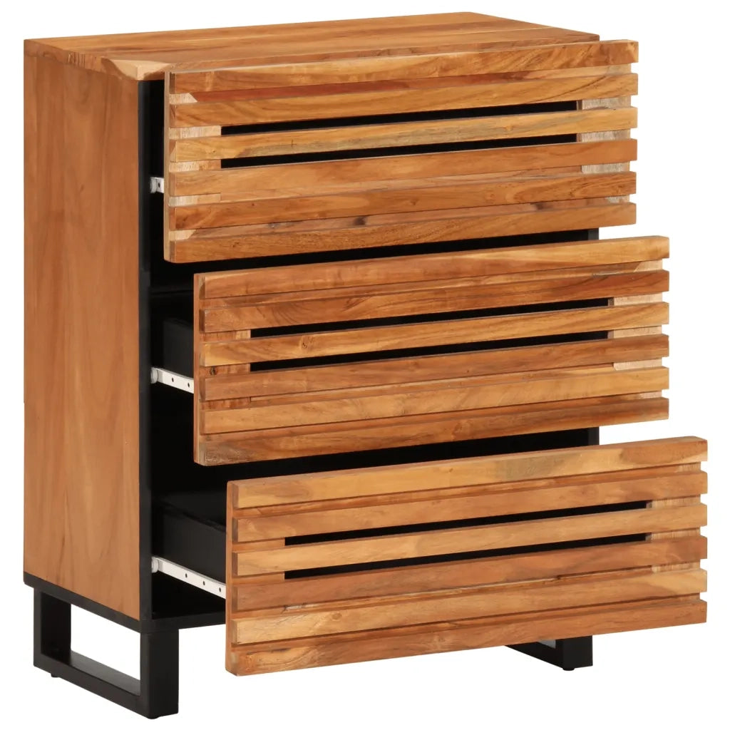 Credenza 60x34x75 cm in Legno Massello di Acacia