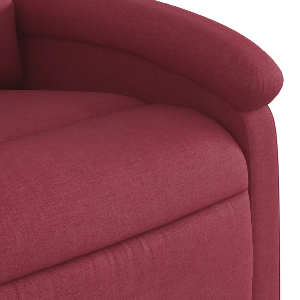 Divano Sedia-Poltrona Massaggiante Reclinabile Rosso Vino in Tessuto 574016