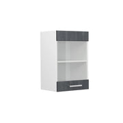 Vicco Mobile da cucina in vetro Calcestruzzo nero 40 cm