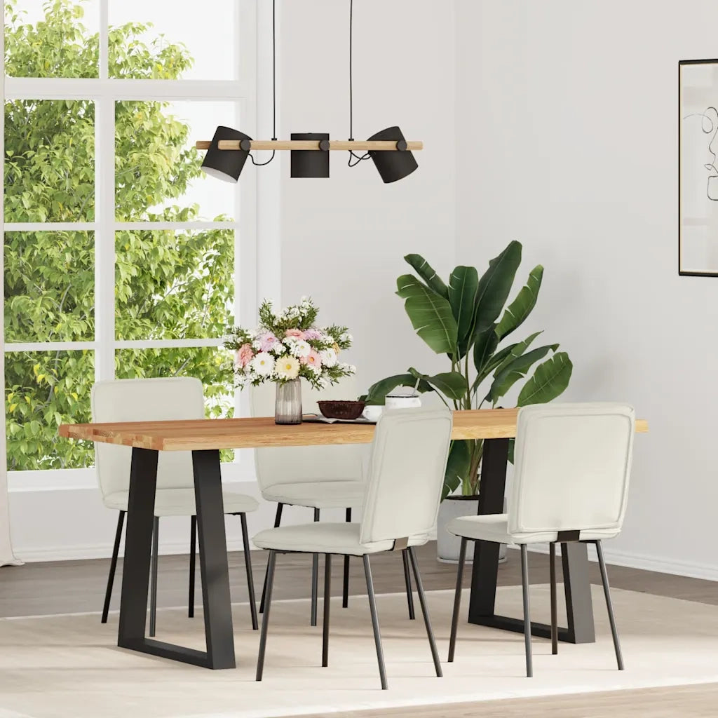Sedie da Pranzo 4 pz Crema in Velluto 3315318