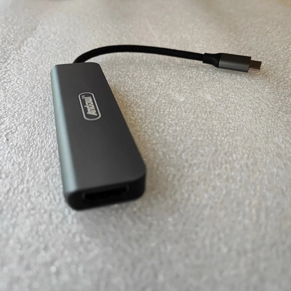 Trade Shop - Hub Usb Type-c 5 In 1 Hdmi 4k Compatibile Con Thunderbolt 3 Multifunzione Q-hu90 -