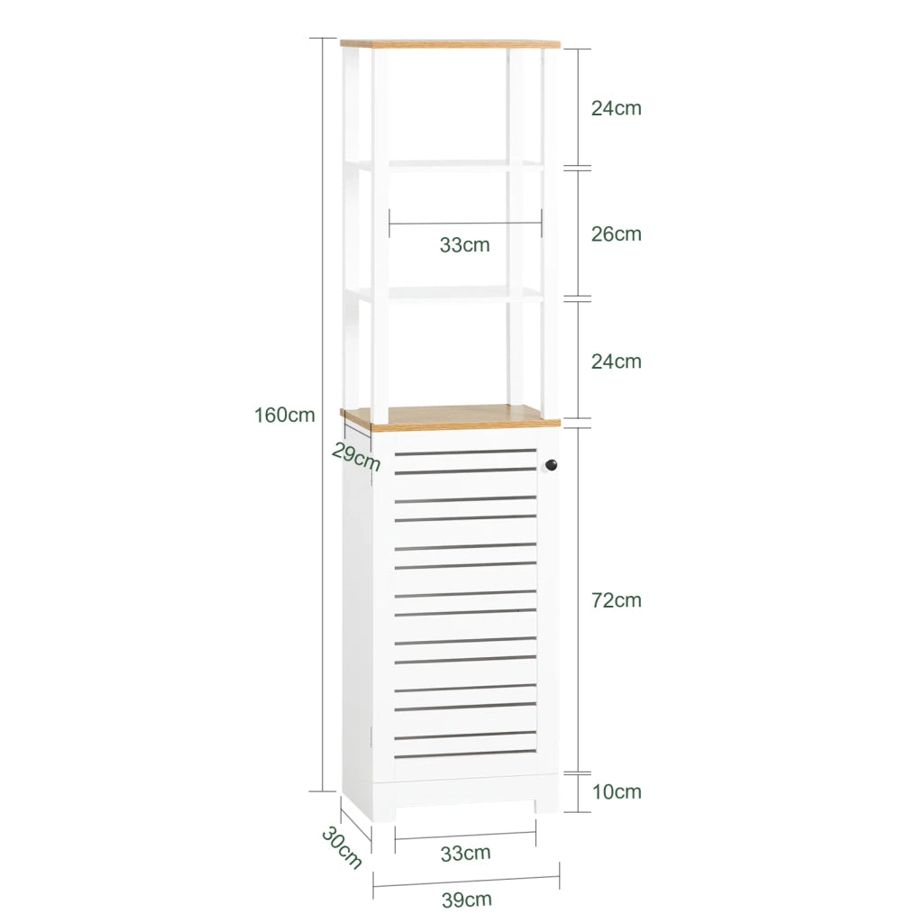 Mobile Alto Colonna Bagno Salvasapzio Mobile Bagno Mobiletto Cucina Armadio Bagno BZR43-W