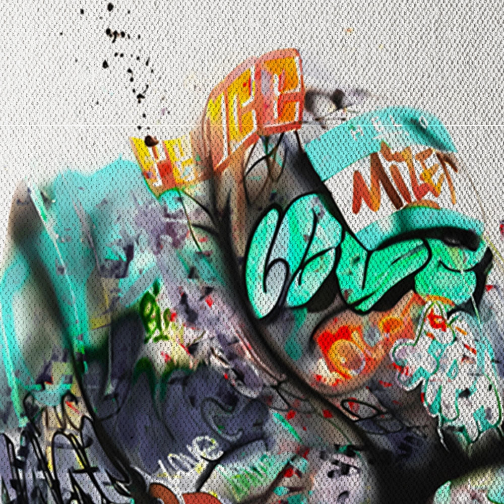 Anarchy -  Quadro Canvas Contemporaneo su telaio in legno Misura: 50x70 cm