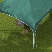 Gazebo da Giardino ad Altezza Regolabile con Fori di Drenaggio e Borsa da Trasporto, in Metallo, Verde