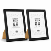 Cornice Portafoto Legno Nero Con Passepartout Disponibile in 10x15, 13x18, 20x30, 30x40 10 x 15 cm